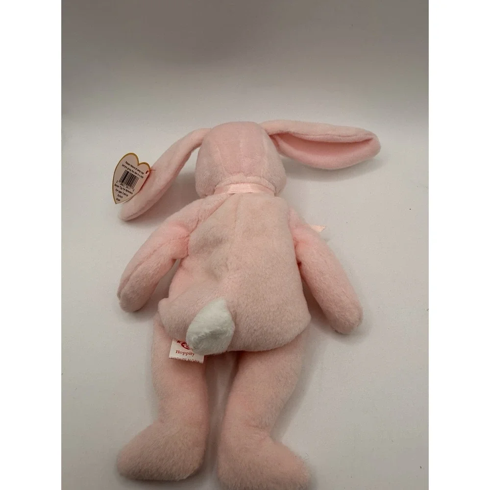 TY Beanie Baby - HOPPITY the Pink Bunny (8 inch) - MWMTs‎ Stuffed Animal Toy